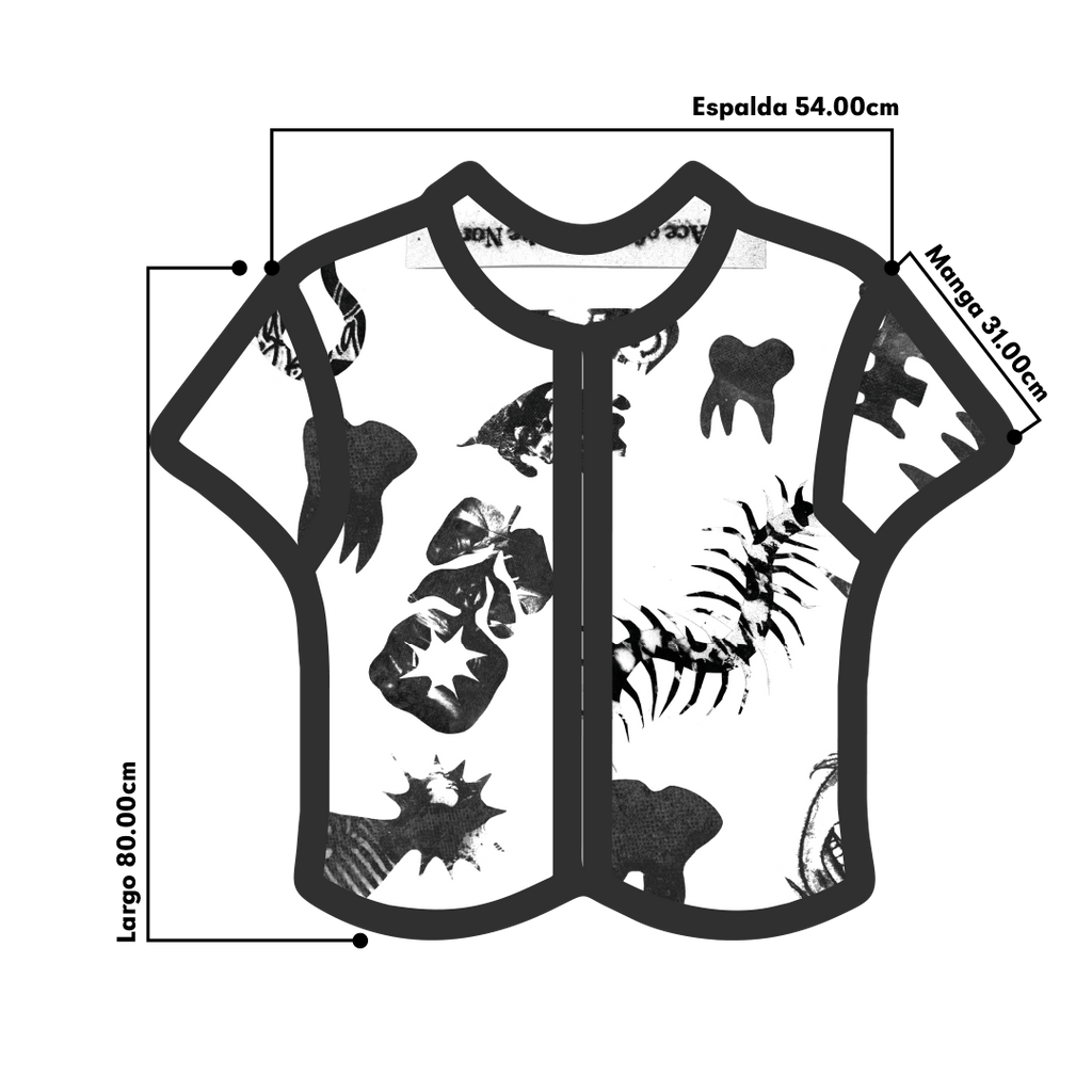 Camisa Overzise Blanco y Negro