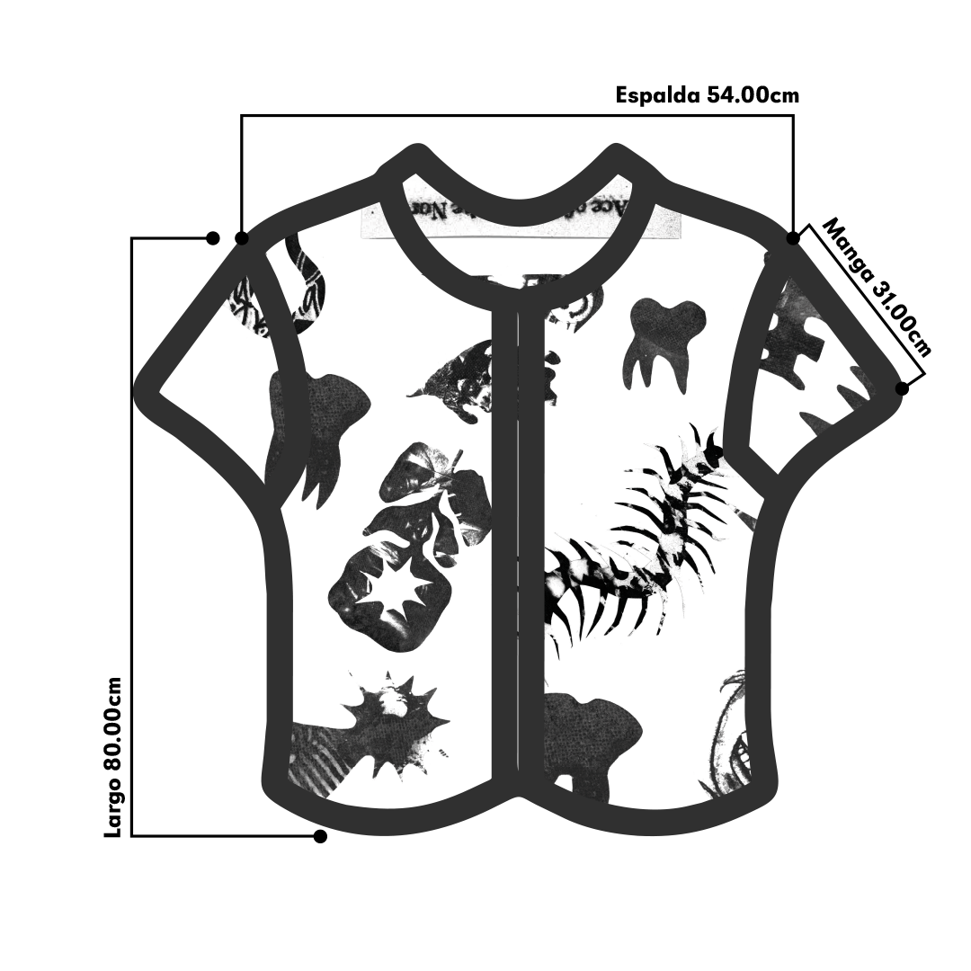 Camisa Overzise Blanco y Negro